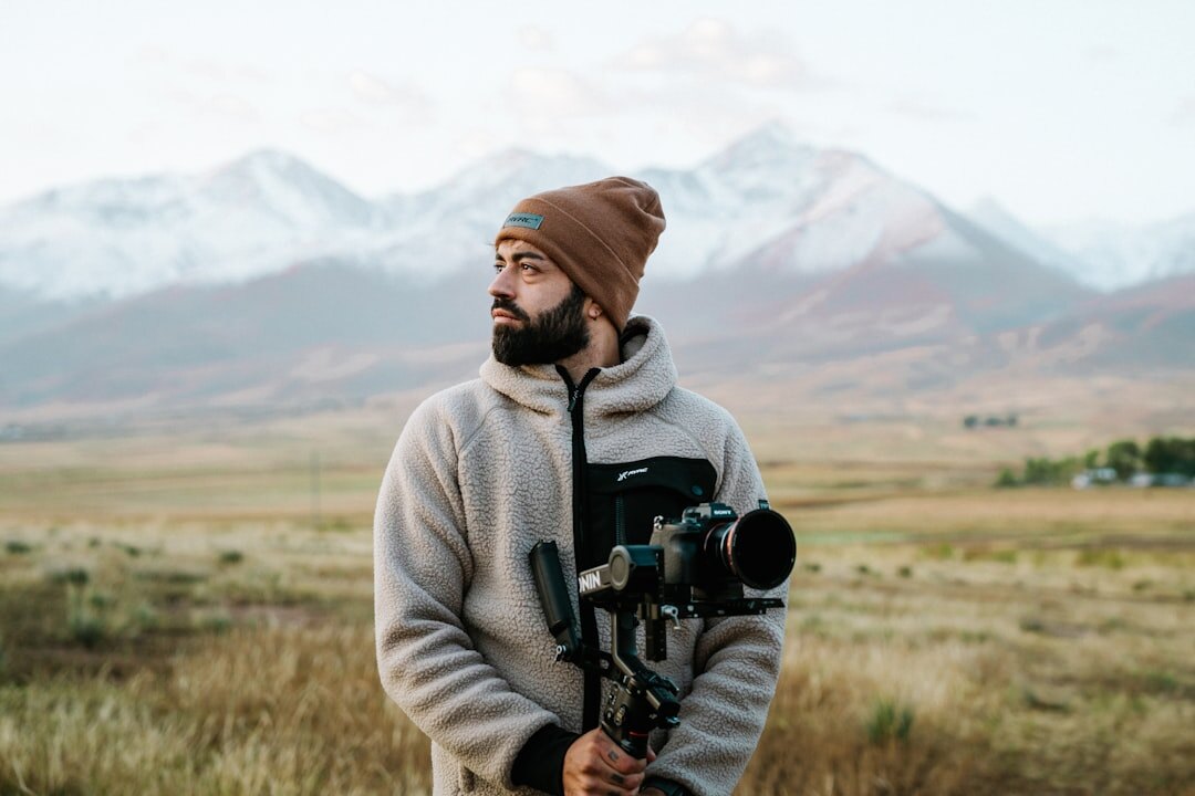 Reporter transmitting a live broadcast signal from a field location