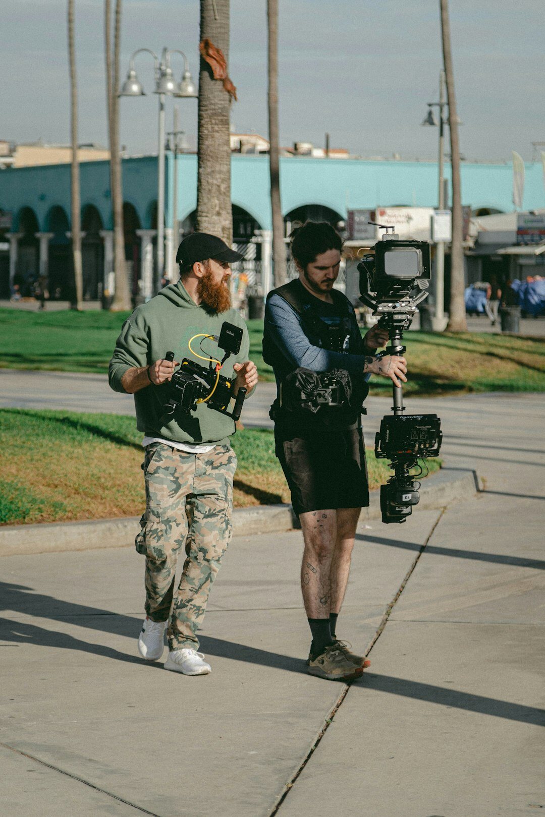 Field reporter delivering a live standup report outdoors
